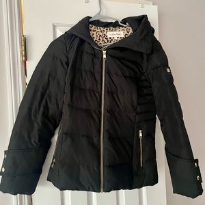 Black hooded down Calvin Klein winter coat